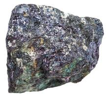 iridescent bornite mineral stone isolated photo