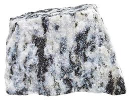 migmatita mineral aislado en blanco foto