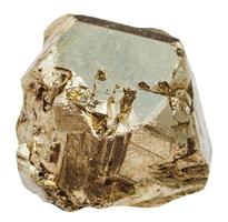 piece of pyrite stone isolated photo