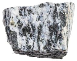 Migmatite stone isolated on white photo