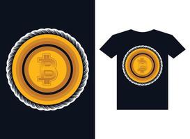 Bitcoin Vector tshirt deisgn template