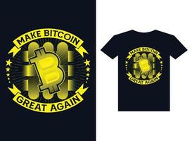 Bitcoin tshirt deisgn template vector