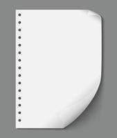 Empty Paper Sheet, Vector Illustration