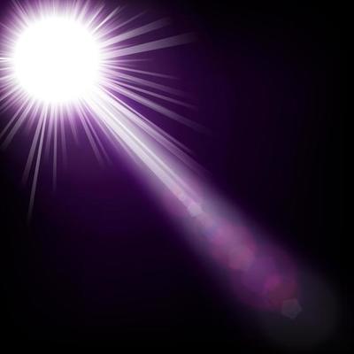 Spotlight shining with bokeh, Vector Illustration