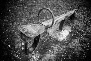 Seesaw in playground photo