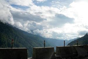 Himalaya Mountain Range with Cloudy Sky in North Bengal photo