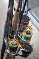 Bunch of fishing rods photo