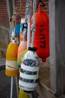 Vintage Buoys Hanging photo