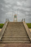 Utah beach landingsmuseum, monuments from the divisions who fought on Utah beach. Normandy France 4 februari 2023. photo