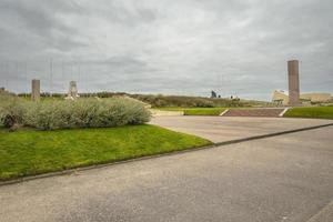 Utah beach landingsmuseum, monuments from the divisions who fought on Utah beach. Normandy France 4 februari 2023. photo