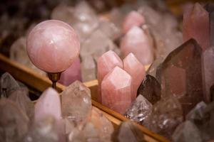 Various types of crystal stones photo