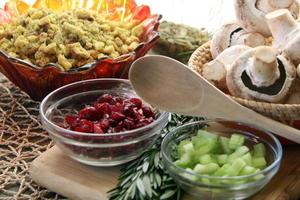 Vegan Thanksgiving set up photo