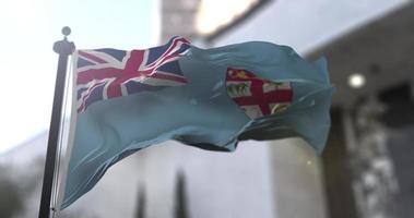 fiji nazionale bandiera, nazione agitando bandiera. politica e notizia illustrazione video