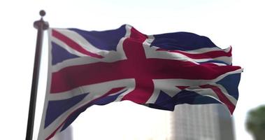 United Kingdom UK national flag, country waving flag. Politics and news illustration video