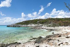 Half Moon Cay Island Turquoise Waters And Rocky Beach photo