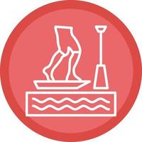 Standup Paddleboarding Vector Icon Design