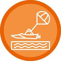 Parasailing Vector Icon Design