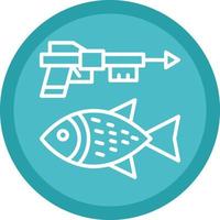 diseño de icono de vector de pesca submarina