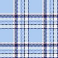 Plaid seamless pattern in blue. Check fabric texture. Vector textile print.