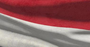 Indonesien National Flagge Nahansicht winken Animation Hintergrund video