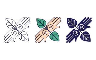 Palm therapy icon vector