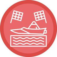 Powerboat Racing Vector Icon Design