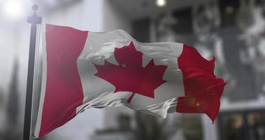 Canada national flag, country waving flag. Politics and news illustration video