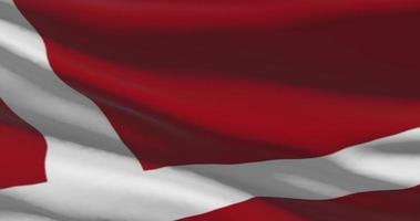 Denmark national flag closeup waving animation background video