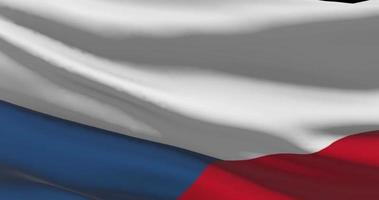 tcheco república nacional bandeira fechar-se acenando animação fundo video