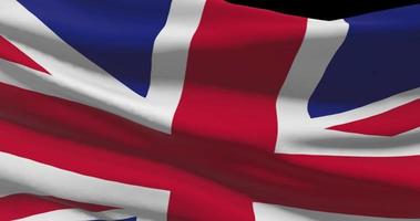 unido Reino Reino Unido nacional bandera de cerca ondulación animación antecedentes video