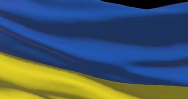 Ukraine National Flagge Nahansicht winken Animation Hintergrund video