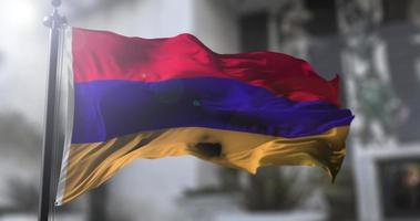 Armenia national flag, country waving flag. Politics and news illustration video