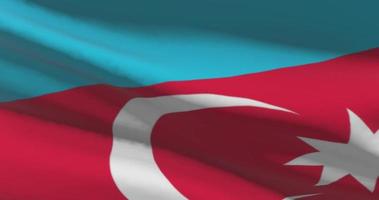 Azerbaijan flag waving cloeseup video