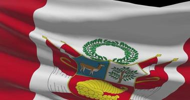 Peru national flag closeup waving animation background video