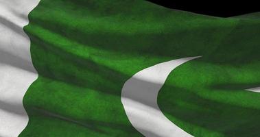 Pakistan National Flagge Nahansicht winken Animation Hintergrund video