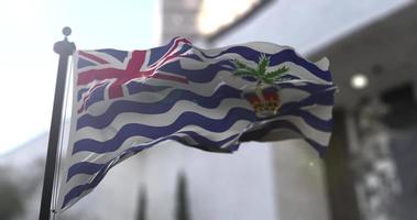 Brits Indisch oceaan gebied nationaal vlag, land golvend vlag. politiek en nieuws illustratie video