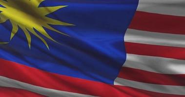 Malaysia National Flagge Nahansicht winken Animation Hintergrund video