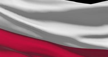 Poland national flag closeup waving animation background video