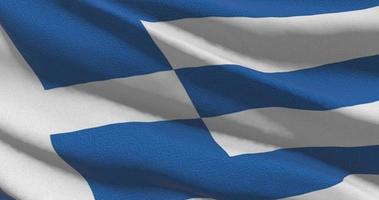 Greece national flag closeup waving animation background video