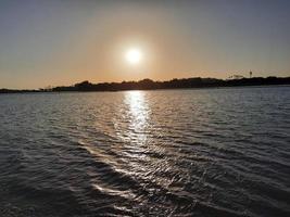 Beautiful evening and colorful sunset at Jeddah, Corniche, Saudi Arabia, photo