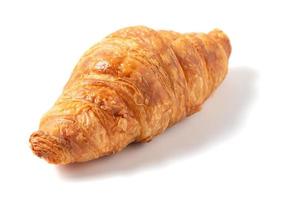 Butter Croissant isolated on white background, Homemade bakery photo