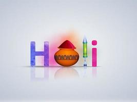 Happy Holi, colorful powder, holi festival and holi party illustration. photo