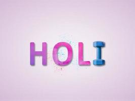 Happy Holi image, indian festival, colorful powder and holi wishes screen. photo