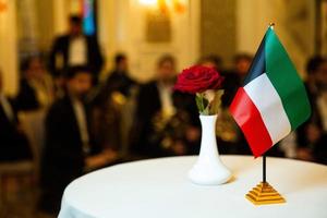 kuwait flag on the table photo