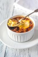 Creme brulee in the pot photo