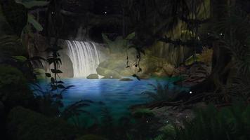 three dimensional Jungle Pond Landscape Animation video
