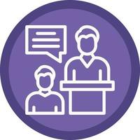 Job Interview Vector Icon Design