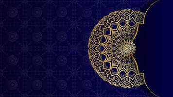 Luxury ornamental mandala design background in gold color photo