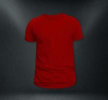 red t shirt mockup photo