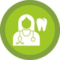 Female Dentist Vector Icon Design